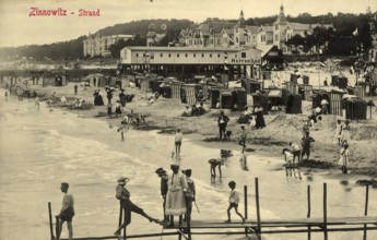 Historical postcard, picture postcard, Baltic resort Zinnowitz, Mecklenburg-Vorpommern, Germany,