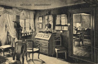 Historical postcard, picture postcard, Jerusalem Room in Wetzlar, Hesse, Germany, digitally
