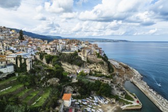 Pizzo from a drone, Calabria, Italy, Europe