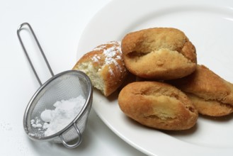 Schenkeli on a plate, sweet pastry for carnival time, Switzerland, Europe