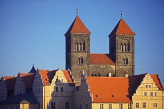 Castle hill ensemble with collegiate church of St Servatius on the castle hill, old town,