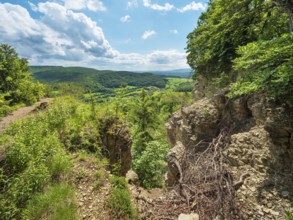 Spring in Eichsfeld, view from the rock formation Nase, Asbach-Sickenberg Eichsfeld, Werratal