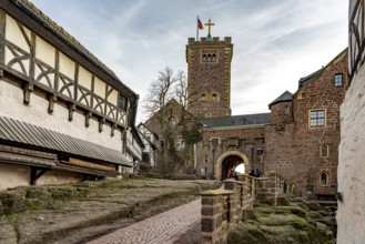Wartburg outer bailey, UNESCO World Heritage Site in Eisenach, Thuringia, Germany, Europe