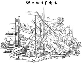 Caught, rich builder refuses to pay his servants, official caught in the act, house building,