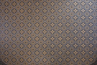Floor tiles from around 1900 in a residential building, Nuremberg, Central Franconia, Bavaria,