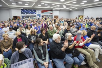 Warren, Michigan USA - 29 March 2025 - The Michigan Democratic Party hosted a 'People's Town Hall.'