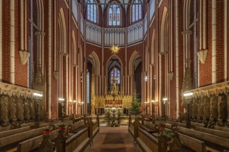 Interior of the Doberan Minster in Bad Doberan, Mecklenburg-Western Pomerania, Germany, Europe