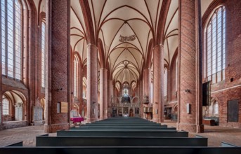 Gothic Church of St Mary, interior, Brick Gothic, Stendal, Saxony-Anhalt, Germany, Europe