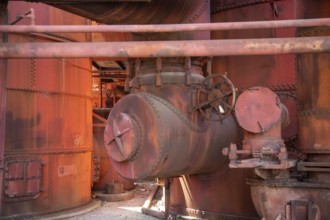 Birmingham, Alabama - The Sloss Furnaces National Historic Landmark. The furnaces made pig iron