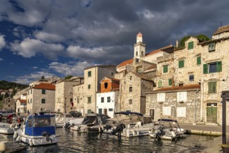 At the small harbour in the old town of Sibenik, Croatia, Europe