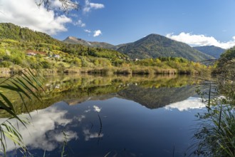 Lake Lago di Madrano in Madrano, Pergine Valsugana, Trentino, Italy, Europe