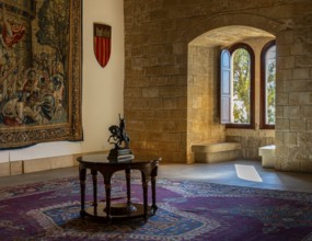 Interior design, Royal Palace Alumdaina, Palma de Majorca, Spain, Europe