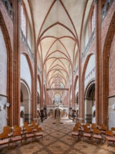 Havelberg Cathedral of St Mary, interior, Brick Gothic, Hanseatic town of Havelberg, Saxony-Anhalt,