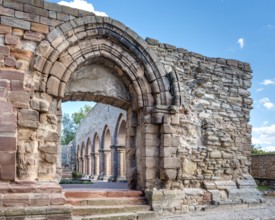 Ruins of the monastery church, Memleben Monastery and Imperial Palace, Memleben, Saxony-Anhalt,