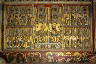 Altarpiece from St Georgen in the interior of St Nikolai Church in the Hanseatic city of Wismar,