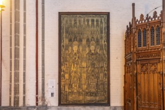 Monumental tomb slab of Bishops Ludolf and Heinrich von Bülow in Schwerin Cathedral of St Mary and