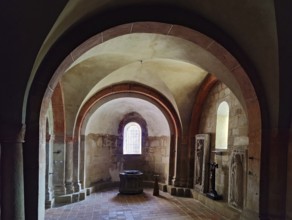 Interior view, Collegiate Church of St Servatius, UNESCO World Heritage Site, Quedlinburg,