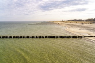 The Baltic Sea beach in Graal-Müritz, Mecklenburg-Vorpommern, Germany, Europe
