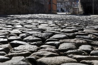 Cobblestones, Old Town, Wernigerode, Harz Mountains, Saxony-Anhalt, Germany, Europe