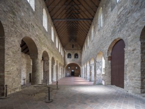 Leitzkau Renaissance castle and monastery, interior of the Romanesque monastery church, seat of the