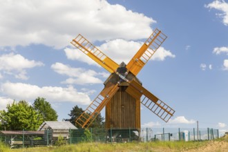 Trestle windmill in Fürstlich Drehna, Luckau, Brandenburg, Germany, Europe