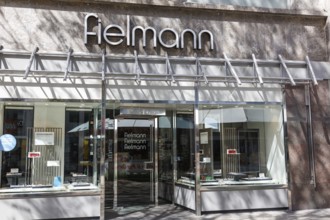 Fielmann opticians optician shop with logo on Königstraße in Stuttgart, Germany, Europe