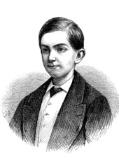 Milano Obrenovich, Prince of Serbia, 1869, Historic, digitally restored reproduction of a 19th