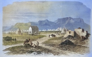British Ethiopian Expedition of 1868, the vanguard of Sir Robert Natier's troops, in Antalo,