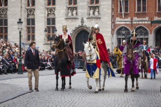 BRUGES, BELGIUM, MAY 17: Annual Procession of the Holy Blood on Ascension Day. Locals perform an