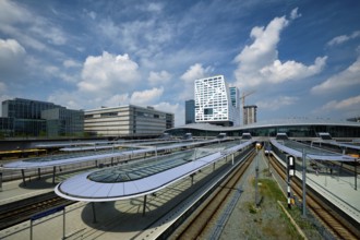UTRECHT, NETHERLANDS, MAY 25, 2018: Utrecht bus and railway station Utrecht Centraal. Utrecht,