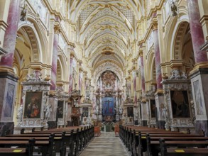 View of the high altar, Former abbey church, monastery church of the former Cistercian abbey of