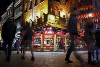 China Town by night, Chinese Quarter, West End, London, England, United Kingdom, Europe