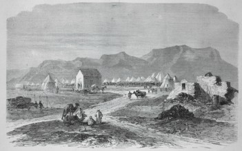British Ethiopian Expedition of 1868, the vanguard of Sir Robert Natier's troops, in Antalo,