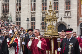 BRUGES, BELGIUM, MAY 17: Annual Procession of the Holy Blood on Ascension Day. Locals perform an