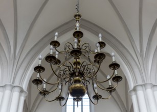 Chandelier in the St. Mary's Church at Alexanderplatz, Berlin, Germany, Europe