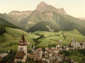 Ort Eisenerz in der Steiermark, Österreich, um 1890, Historical, digitally restored reproduction