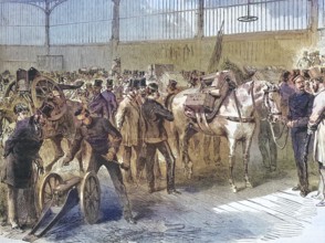 Inspection at Woolwich Arsenal, where troops were being equipped for the expedition to Abyssinia,