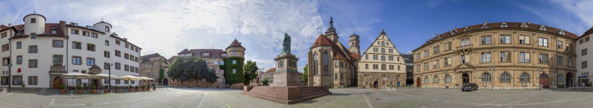 Schillerplatz Stuttgart Panorama Germany
