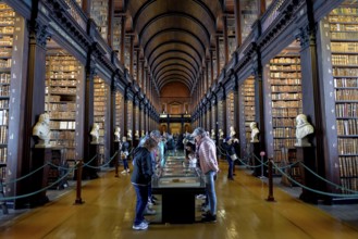 Long Room, the old library of Trinity College, University, Dublin, Republic of Ireland
