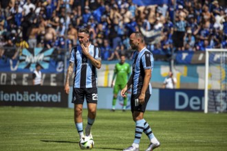 Football 3rd division, season 2024/25, matchday 2: Waldhof Mannheim vs Viktoria Köln. Picture: