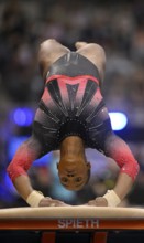 Gabrielle Black CAN vault action gymnastics, EnBW DTB-Pokal, Porsche-Arena, Stuttgart,