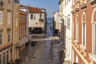 Alley in the old town centre of Zadar, Croatia, Europe