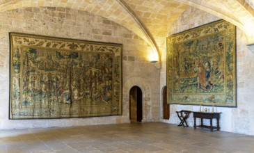 Interior design, Royal Palace Alumdaina, Palma de Majorca, Spain, Europe