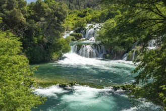 The Skradinski Buk waterfall in Krka National Park, Croatia, Europe