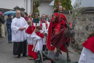 Palmesel procession, tradition since the 18th century, Parish Church of the Assumption of the