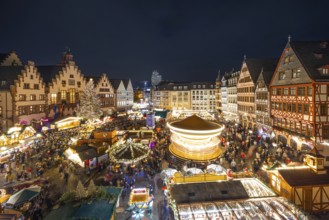 The carousel on the Römerberg turns. The Frankfurt Christmas Market was officially opened on 25