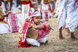 Paricipants in a Bihu dance workshop ahead of Rongali Bihu Festival, in Guwahati, India on 8 April