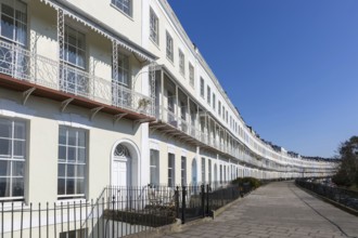 Georgian houses in Royal York Crescent, Clifton, Bristol, England, UK completed 1820 architect