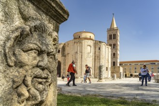 The Church of St Donatus, remains of the Roman forum and the bell tower of Zadar Cathedral,