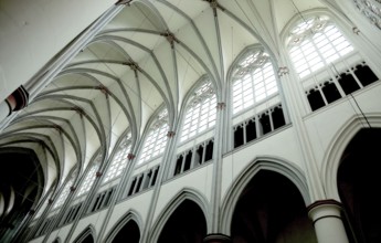 Ceiling vault, Altenberg Cathedral, Bergischer Dom, former monastery church of Altenberg Abbey,